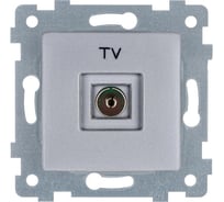 Механизм низковольтной тв розетки Кунцево-Электро Мария скрытой установки ртв1-457 алюминий 110049