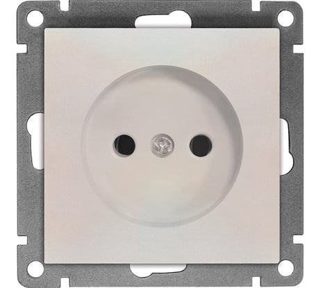 Одноместная розетка UNIVersal серия афина б/з, с/у, 16а, 220в, жемчуг еврослот A0022-OBr