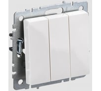 3-клавишный выключатель IEK Brite 10а вс10-3-0-брб белый BR-V30-0-10-K01-PRO