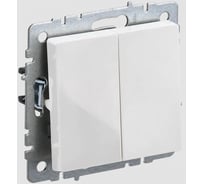 2-клавишный выключатель IEK Brite 10а вс10-2-0-брб белый BR-V20-0-10-K01-PRO