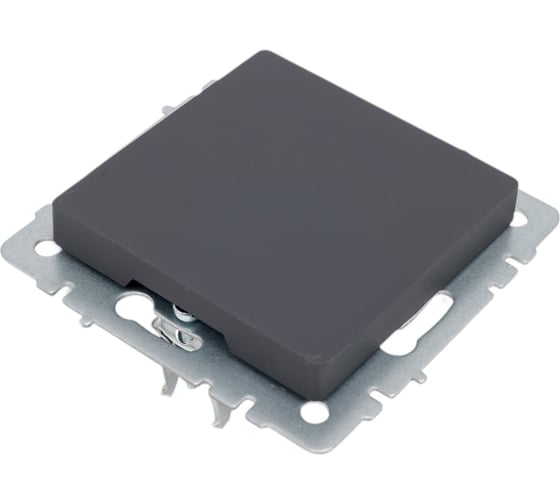 Заглушка с суппортом IEK Brite мз10-брг графит BR-PL10-K53