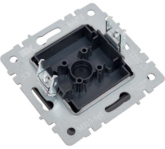 Заглушка с суппортом IEK Brite мз10-брг графит BR-PL10-K53