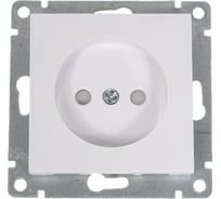 Одноместная розетка UNIVersal серия афина б/з, с/у, з/ш, 16а, 220в, белая еврослот A0047