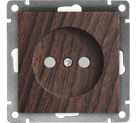Одноместная розетка UNIVersal серия афина б/з, з/ш, с/у, 16а, 220в, венге еврослот A0047-V