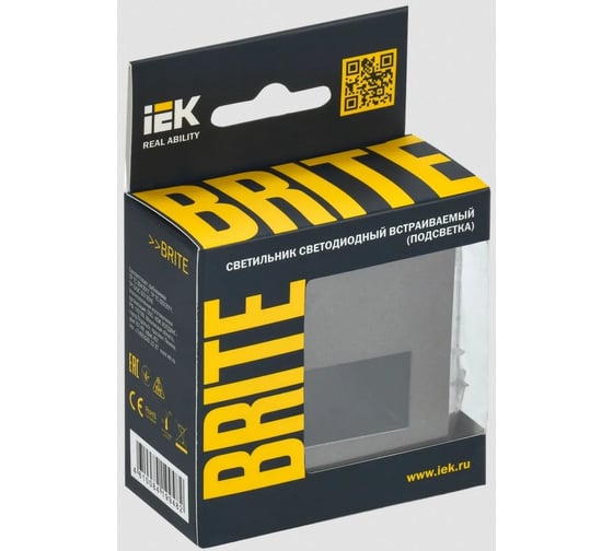 Встраиваемая светодиодная подсветка IEK Brite пл20-бртб темная бронза BR-FL20-K45