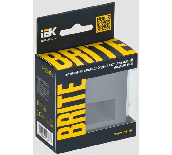 Встраиваемая светодиодная подсветка IEK Brite пл20-брм маренго BR-FL20-K35