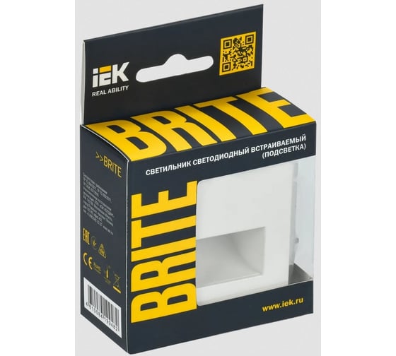 Встраиваемая светодиодная подсветка IEK Brite пл20-брж жемчуг BR-FL20-K36