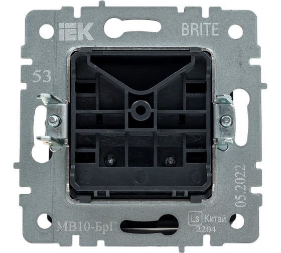 Вывод кабеля IEK Brite мв10-брг графит BR-VK10-0-K53