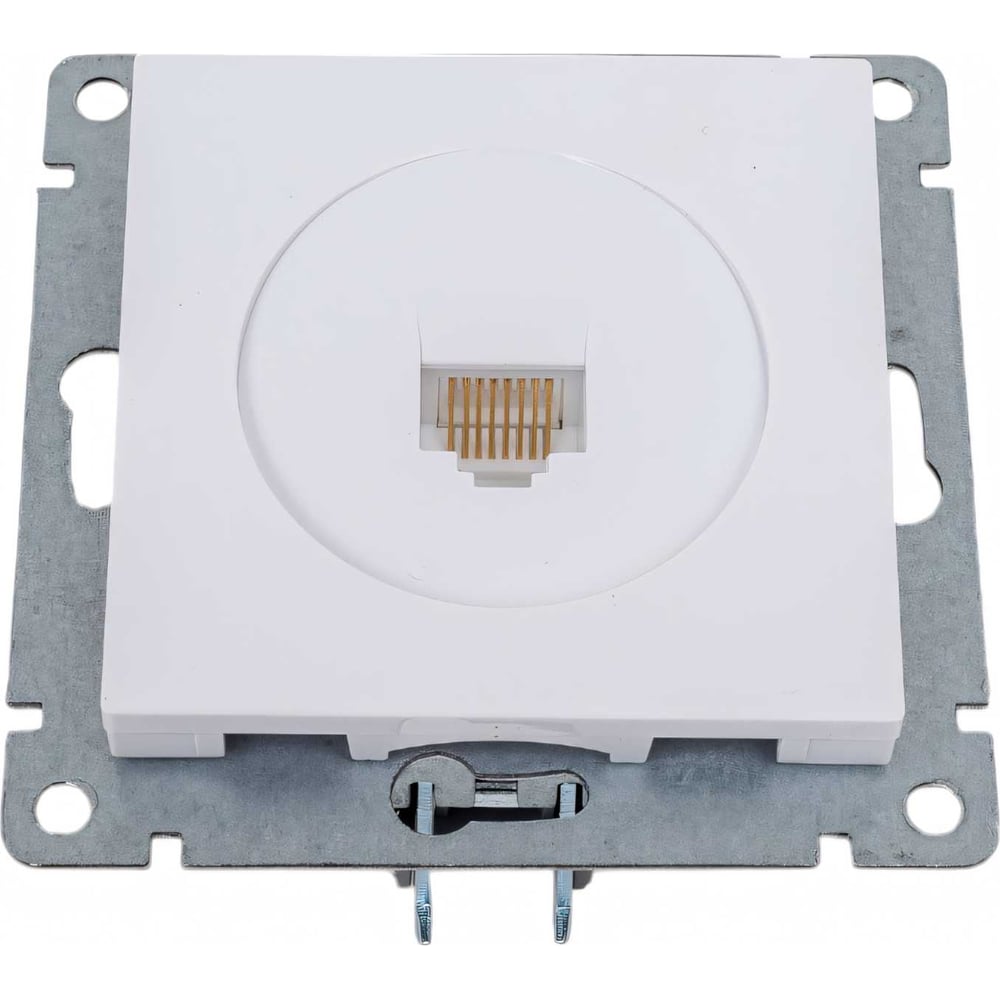 КомпьютернаяодноместнаярозеткаUNIVersalсерияафина,с/у,1а,rj45,белаяеврослотA0051