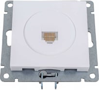 Компьютерная одноместная розетка UNIVersal серия афина, с/у, 1а, rj45, белая еврослот A0051