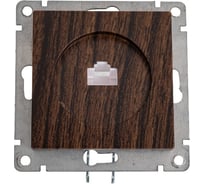Компьютерная одноместная розетка UNIVersal серия афина с/у, 1а, rj45, венге еврослот A0051-V