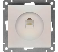 Компьютерная одноместная розетка UNIVersal серия афина, с/у, 1а, rj45, жемчуг еврослот A0051-OBr