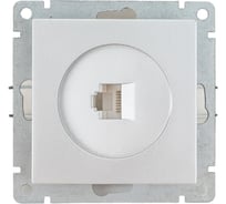 Компьютерная одноместная розетка UNIVersal серия афина, с/у, 1а, rj45, серебро еврослот A0051-S