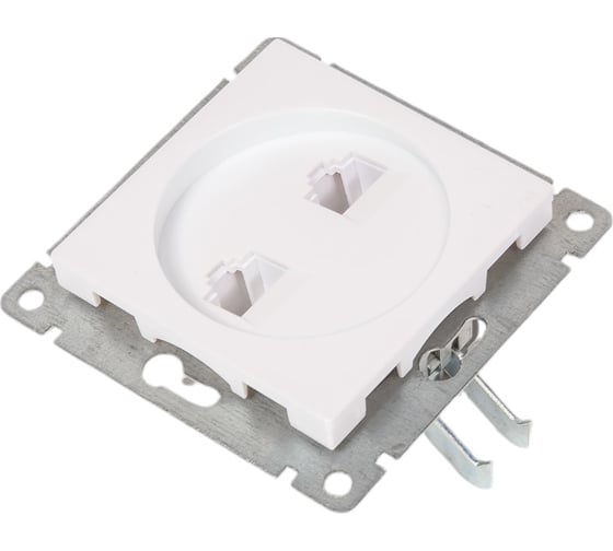 Компьютерная+телефонная розетка UNIVersal серия афина, с/у, 1а, rj45, rj12, жемчуг еврослот A0052-OBr