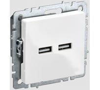 Розетка USB IEK Brite a+a 5в 3,1а рю10-1-брб белый BR-U21-D31-K01
