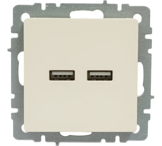 Розетка USB IEK Brite a+a 5в 3,1а рю10-1-бркр бежевый BR-U21-D31-K10