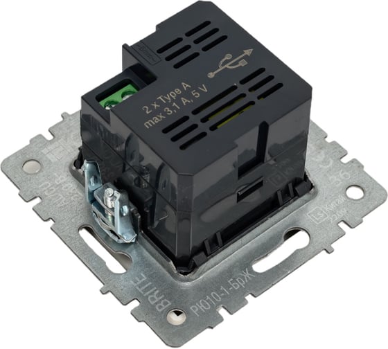 Розетка USB IEK Brite a+a 5в 3,1а рю10-1-брж жемчуг BR-U21-D31-K36