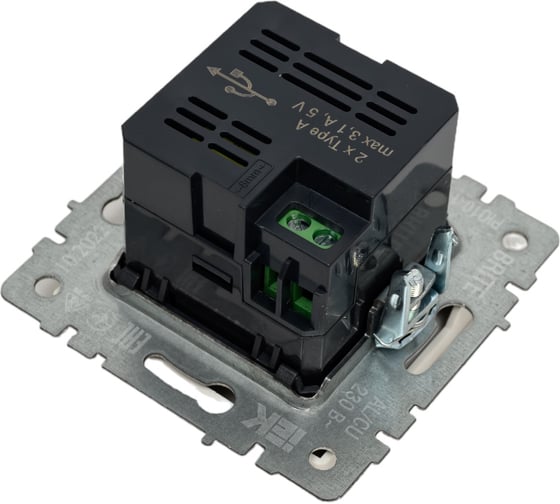 Розетка USB IEK Brite a+a 5в 3,1а рю10-1-брж жемчуг BR-U21-D31-K36