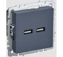 Розетка USB IEK Brite a+a 5в 3,1а рю10-1-брм маренго BR-U21-D31-K35