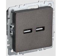Розетка USB IEK Brite a+a 5в 3,1а рю10-1-бртб темная бронза BR-U21-D31-K45
