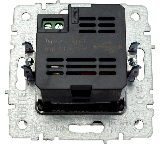 Розетка USB IEK Brite a+c 18вт рю11-1-брб белый BR-U22-018-K01