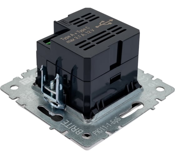 Розетка USB IEK Brite a+c 18вт рю11-1-брб белый BR-U22-018-K01
