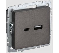 Розетка USB IEK Brite a+c 18вт рю11-1-бртб темная бронза BR-U22-018-K45