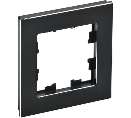 1-местная рамка IEK Brite ру-1-1-брч металл, черный BR-M12-M-K02