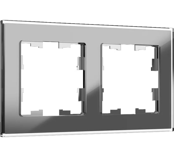 2-местная рамка IEK Brite ру-2-2-брсе стекло, серый BR-M22-G-K03 1