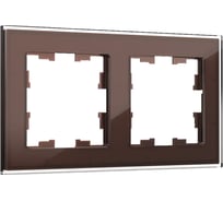 2-местная рамка IEK Brite ру-2-2-бртб стекло, темная бронза BR-M22-G-K45