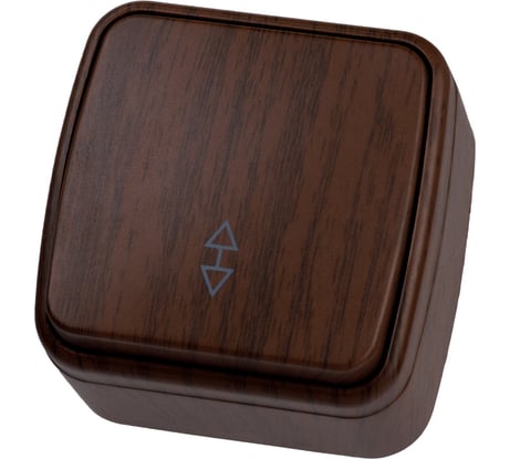 1-клавишный переключатель на 2 направления TDM ELECTRIC открытой установки IP20 10А, венге "Дача" Народная SQ1824-0043