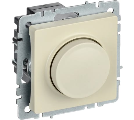 Поворотно-нажимной светорегулятор IEK Brite сс10-1-0-бркр 600вт, бежевый BR-D20-0600-K10