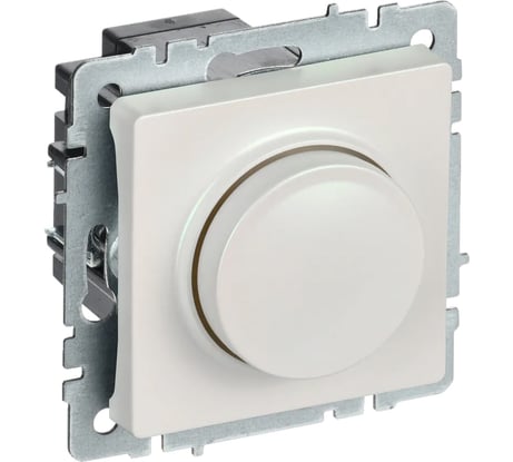 Поворотно-нажимной светорегулятор IEK Brite сс10-1-0-брж 600вт, жемчуг BR-D20-0600-K36