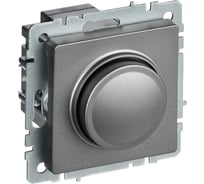 Поворотно-нажимной светорегулятор IEK Brite сс10-1-0-брс 600вт, сталь BR-D20-0600-K46