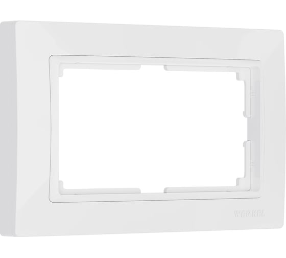 Рамка для двойной розетки WL03 Frame 01DBL white белый basic a WERKEL a040200
