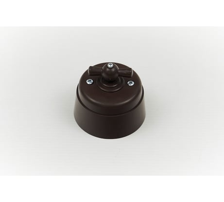 Поворотный выключатель Interior Electric с корпусом из пластика серии "вектор" (коричневый) ВПП04