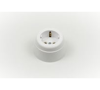 Розетка Interior Electric пластиковая с з/м серии "вектор" (белый) РБП01