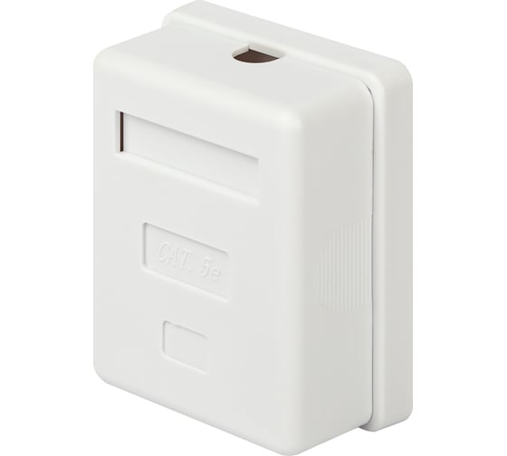 Компьютерная розетка ЭРА RJ45, категория 5е, неэкранированная, 1порт, упаковка 1 шт. Б0056901