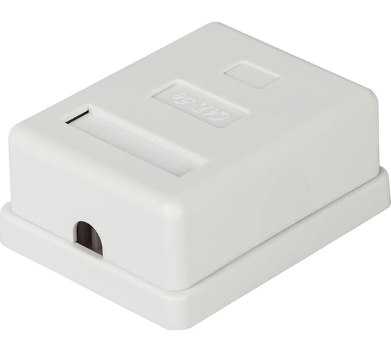 Компьютерная розетка ЭРА RJ45, категория 5е, неэкранированная, 1порт, упаковка 1 шт. Б0056901
