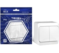 Выключатель TOKOV ELECTRIC 2-кл. оп nix 10а ip54 250в бел. TKE-NX-V2-C01-IP54