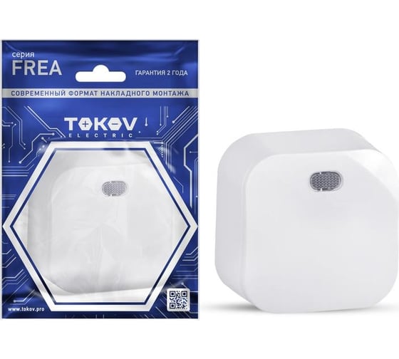 Выключатель TOKOV ELECTRIC 1-кл. оп frea 10а ip20 250в с индикацией абс-пластик бел. TKE-FR-V1I-C01