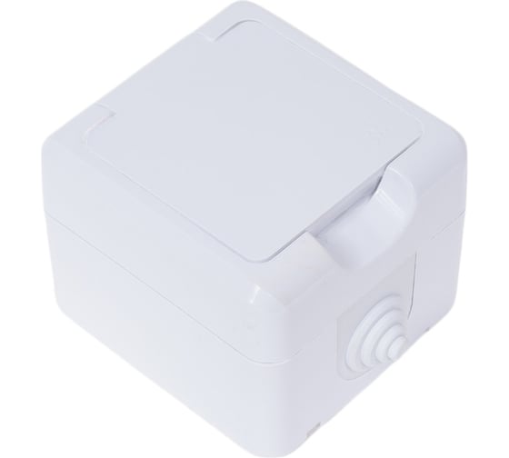 Розетка 1-м TOKOV ELECTRIC оп dita 16а ip54 250в с заземл. с крышкой бел. TKL-DT-R1Z-C01-IP54