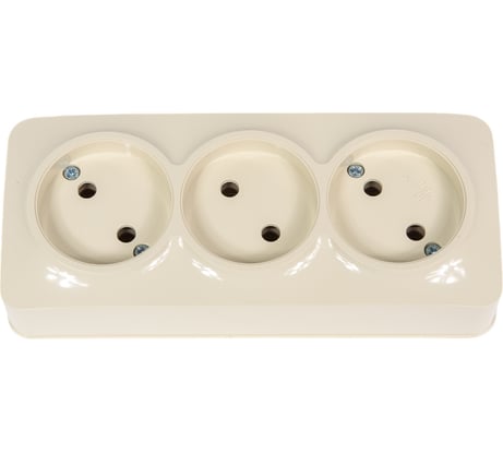 Розетка 3-м TOKOV ELECTRIC оп frea 16а ip20 250в без заземл. абс-пластик беж. TKE-FR-R3-C02