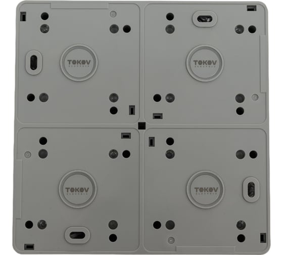 Розетка 4-м TOKOV ELECTRIC оп nix 16а ip54 250в с заземл. с крышкой сер. TKE-NX-R4Z-C06-IP54