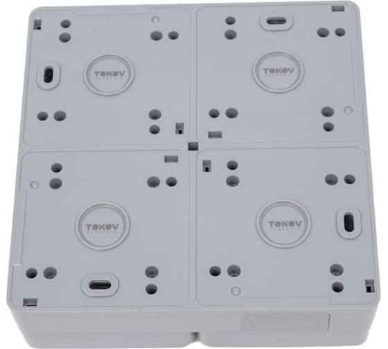 Розетка 4-м TOKOV ELECTRIC оп nix 16а ip54 250в с заземл. с прозр. крышкой сер. TKE-NX-R4Z-C06T-IP54