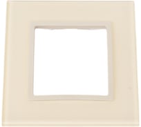 Рамка для розеток и выключателей ЭРА Elegance 14510102 на 1 пост, стекло, Elegance, слоновая кость Б0059167