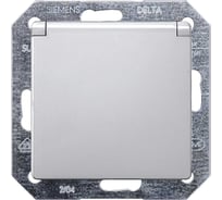 Розетка SCHUKO Siemens DELTA I-SYSTEM алюминиевый металлик 5UB1937