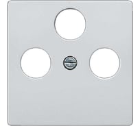 Крышка розетки для RF/TV/SAT Siemens DELTA I-SYSTEM алюминиевый металлик 55x55мм 3 отверстия 5TG1252-2