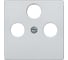 Крышка розетки для RF/TV/SAT Siemens DELTA I-SYSTEM алюминиевый металлик 55x55мм 3 отверстия 5TG1252-2 1
