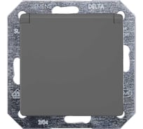 Розетка SCHUKO Siemens DELTA I-SYSTEM черный металлик 5UB1927